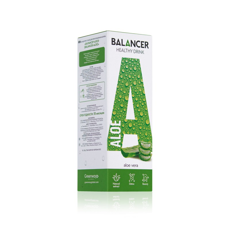 Beauty-напиток на основе натурального экстракта алоэ BALANCER ALOE, 10 стиков