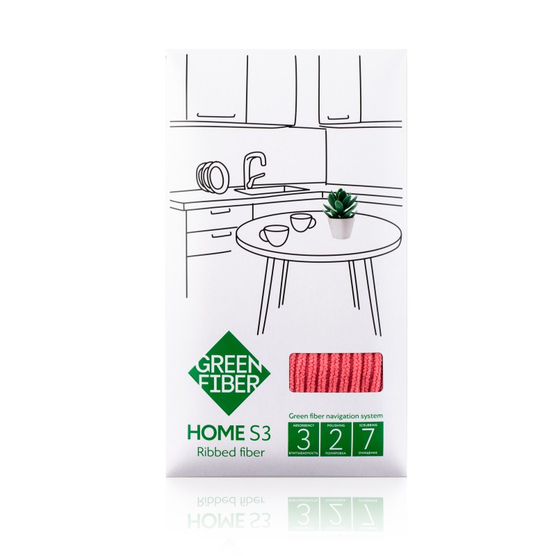 Файбер для деликатной уборки HOME S3, коралловый