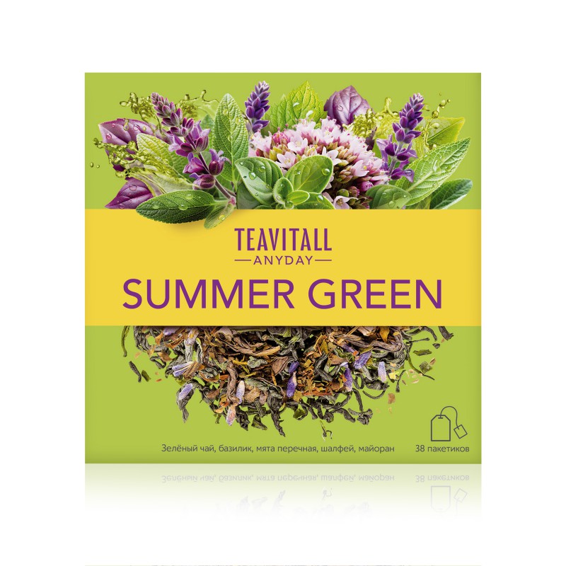 Напиток чайный тонизирующий «Summer Green», 38 фильтр-пакетов