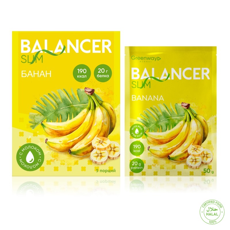 Коктейль со вкусом банана BALANCER SLIM, 5 саше