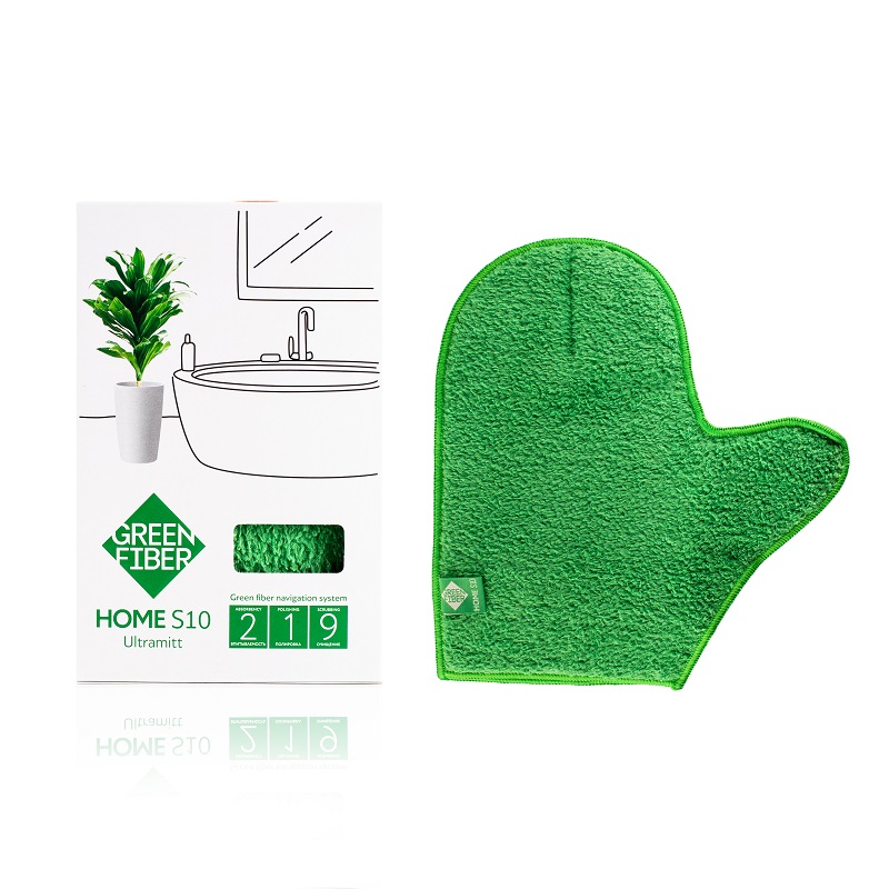 Варежка для уборки Инволвер Green Fiber HOME S10