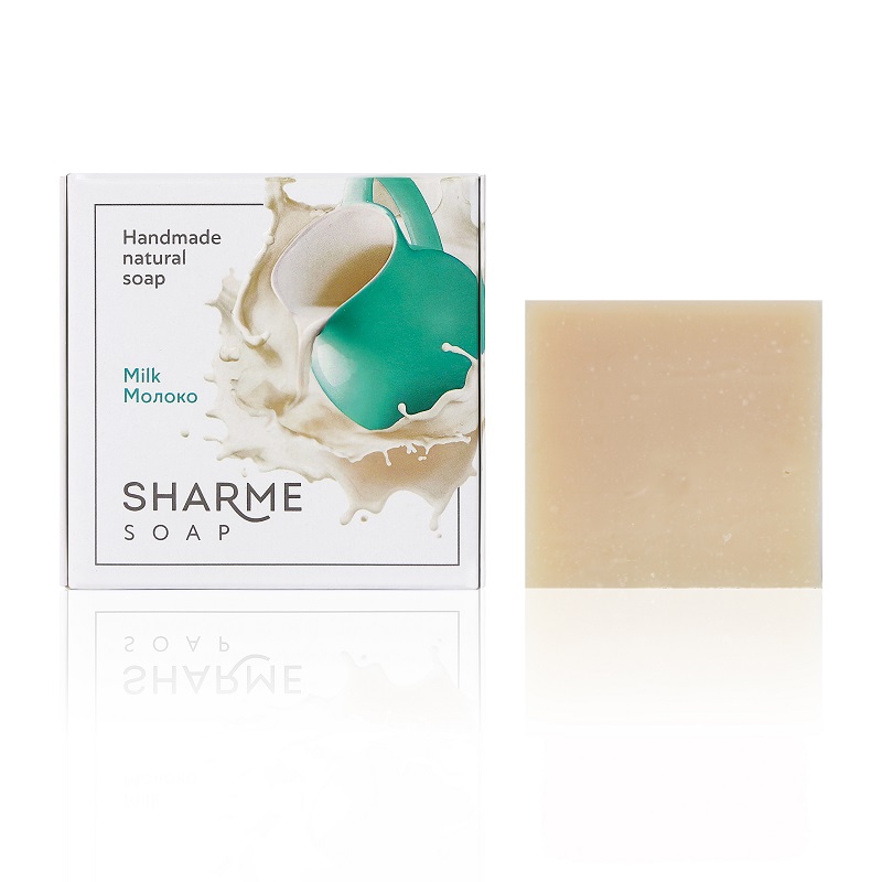 Мыло ручной работы SHARME SOAP, натуральное, молочный аромат, 80 г.