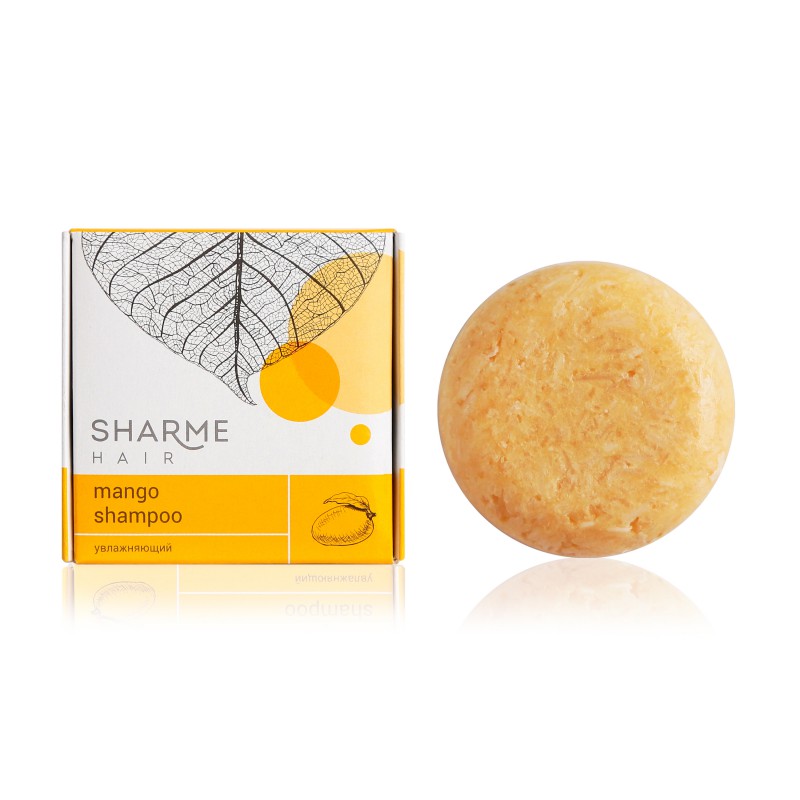 Увлажняющий твердый шампунь с маслом манго Sharme Hair Mango, 50 г