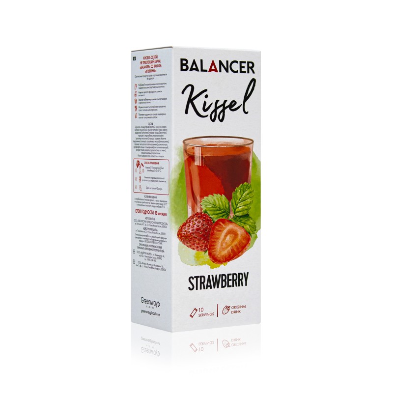 Кисель альгинатный со вкусом «Клубника» BALANCER Kissel, 10 стиков