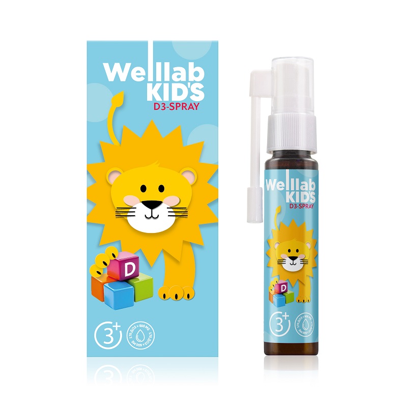 Спрей WELLLAB KIDS — источник витамина  D3, 23,8 мл
