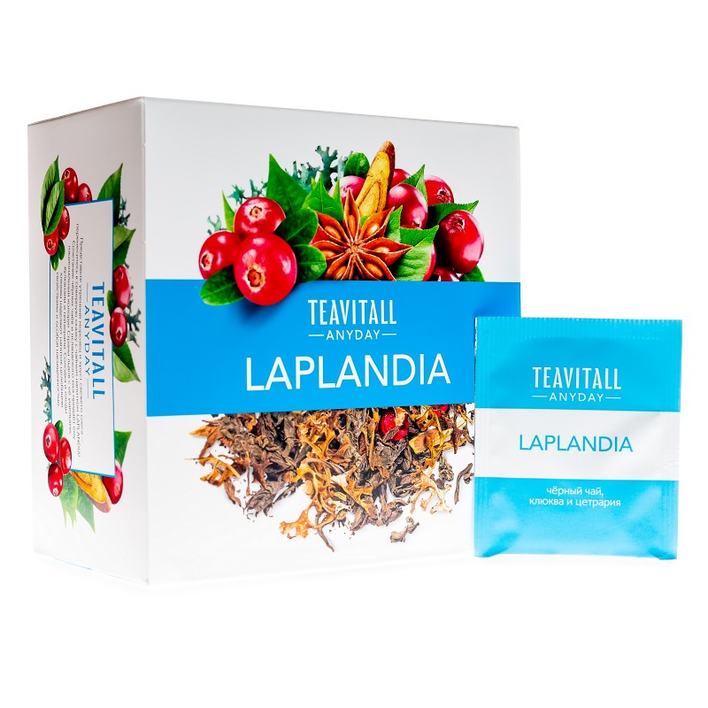 Напиток чайный с натуральными травами и клюквой «Laplandia», 38 фильтр-пакетов