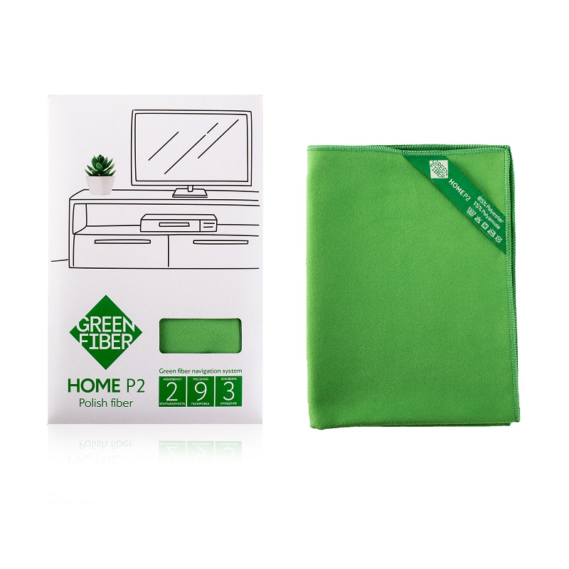 Файбер для полировки гладких поверхностей Green Fiber HOME P2