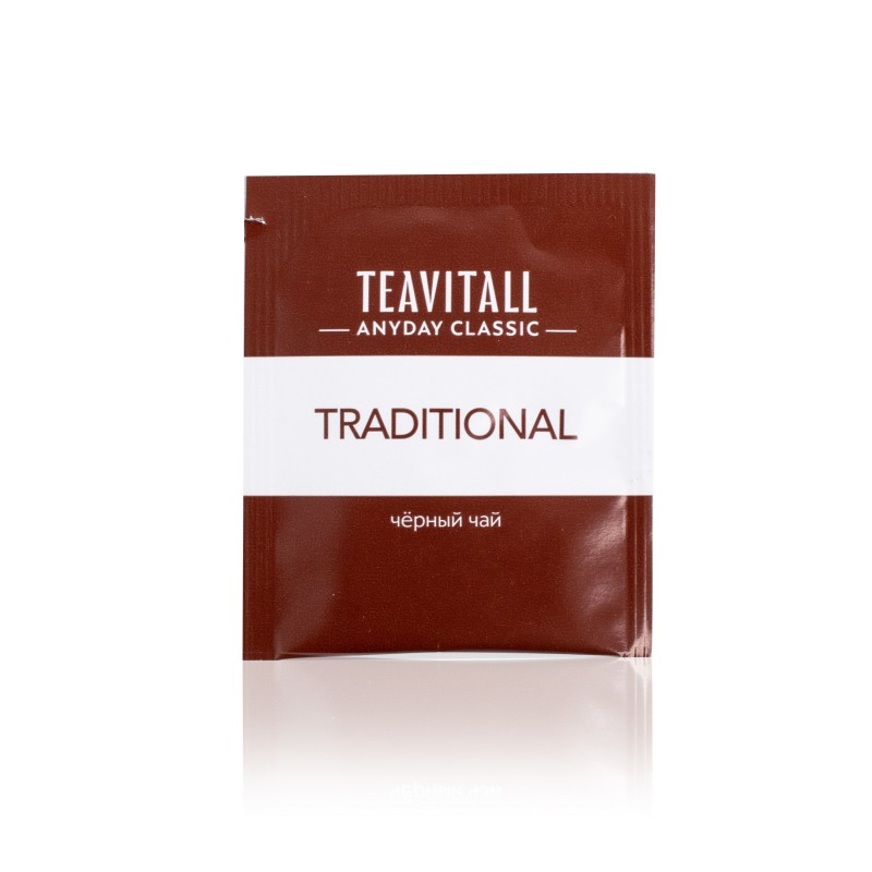 Черный чай классический TEAVITALL «Традиционный», 38 фильтр-пакетов