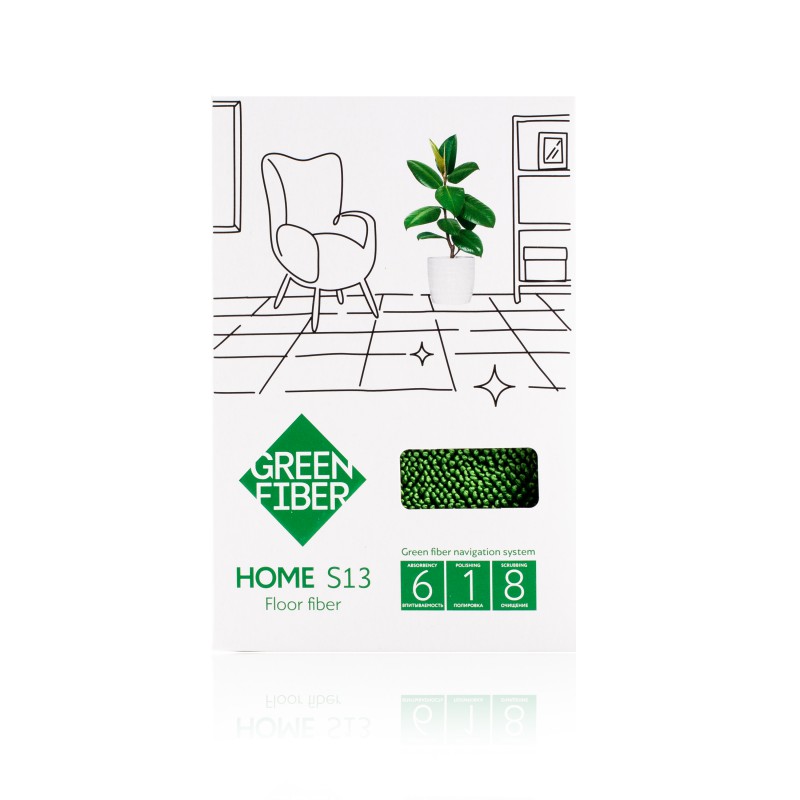 Файбер для мытья пола Твист Green Fiber, зеленый