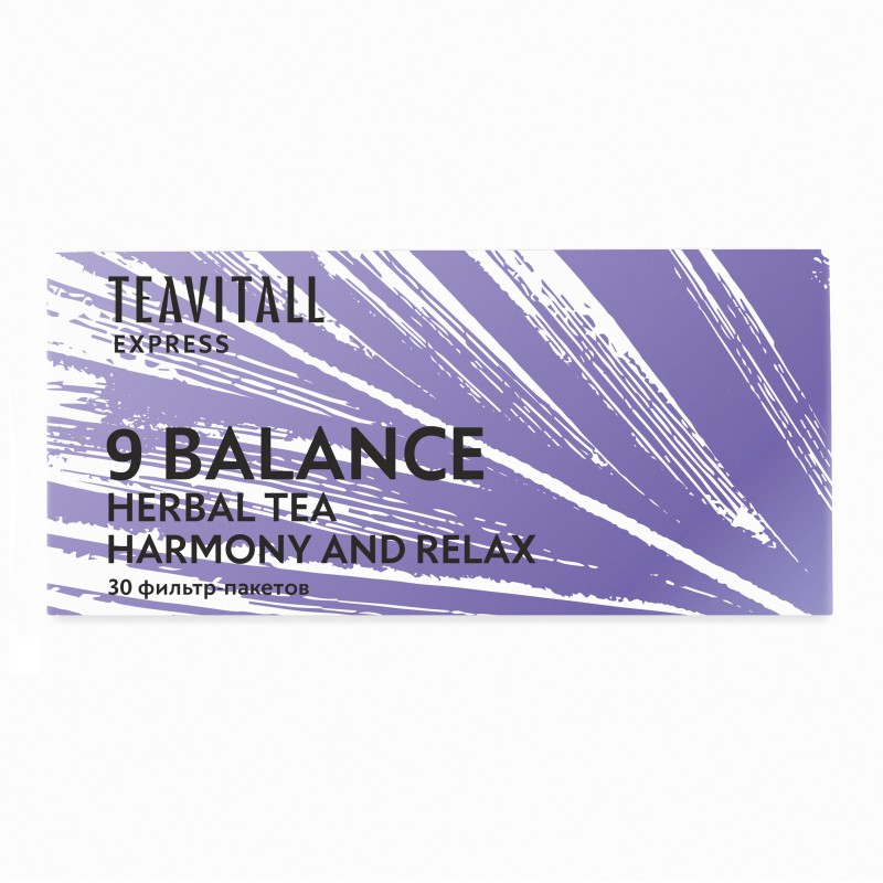 Напиток чайный с мятой и пустырником успокаивающий Express Balance 9, 30 фильтр-пакетов