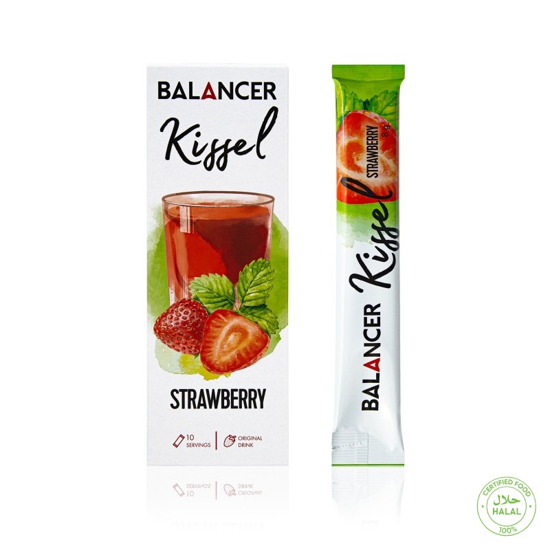 Кисель альгинатный со вкусом «Клубника» BALANCER Kissel, 10 стиков