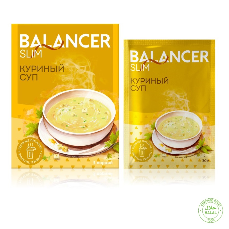 Коктейль со вкусом куриного супа BALANCER SLIM, 5 саше