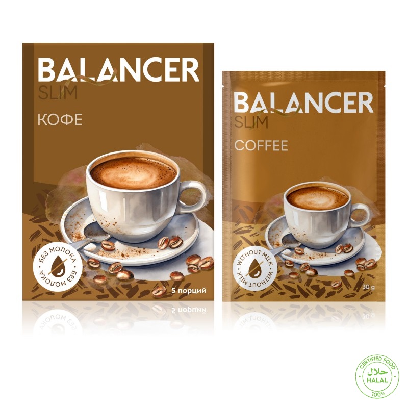 Коктейль со вкусом кофе BALANCER SLIM, 5 саше
