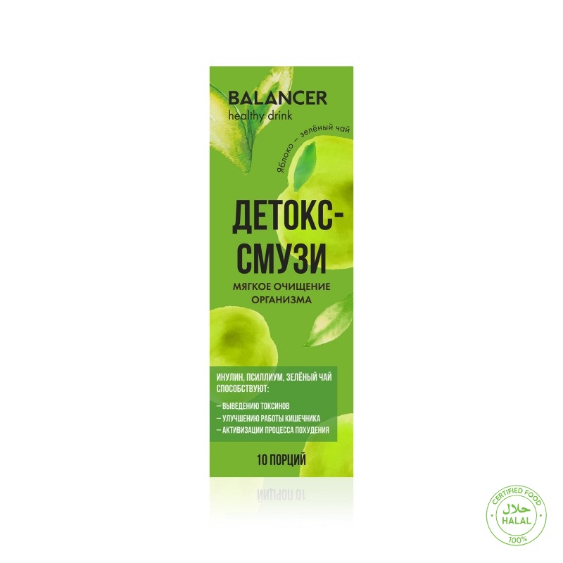 Детокс-смузи Balancer - Напиток со вкусом «Яблоко-зеленый чай», 10 стиков