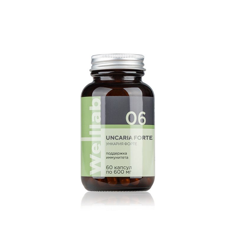 БАД Welllab с ункарией для иммунитета UNCARIA FORTE, 60 капсул