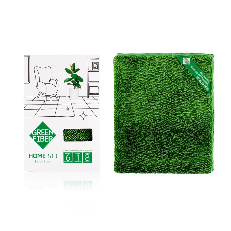 Файбер для мытья пола Твист Green Fiber, зеленый