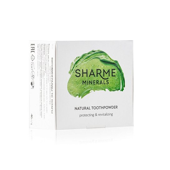 Фитоминеральный зубной порошок - защита и восстановление Sharme Minerals, 46 г