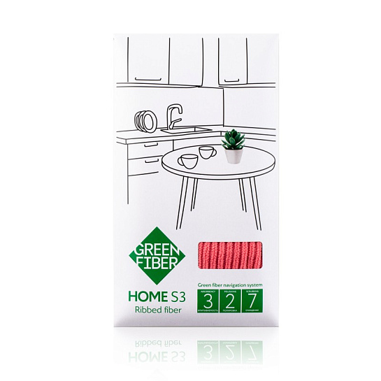 Файбер для деликатной уборки HOME S3, коралловый