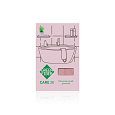 Двухсторонняя мочалка-скраб Green Fiber CARE 20, розовая, длина 58 см