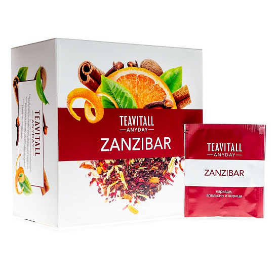 Напиток чайный с корицей и апельсином «Zanzibar», 38 фильтр-пакетов
