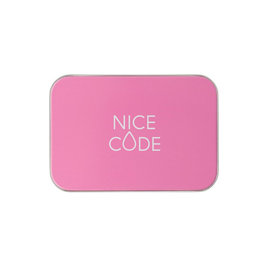 Патчи для глаз многоразовые в футляре Nice Code, цвет розовый 2 шт.