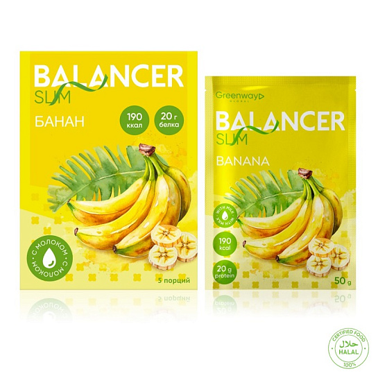 Коктейль со вкусом банана BALANCER SLIM, 5 саше