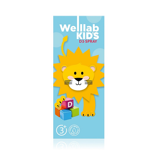 Спрей WELLLAB KIDS — источник витамина  D3, 23,8 мл