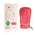 Мочалка-скраб для тела Green Fiber CARE 5, коралловая