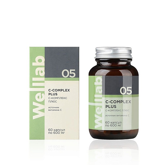 БАД Welllab с витамином С, упаковка 60 капсул