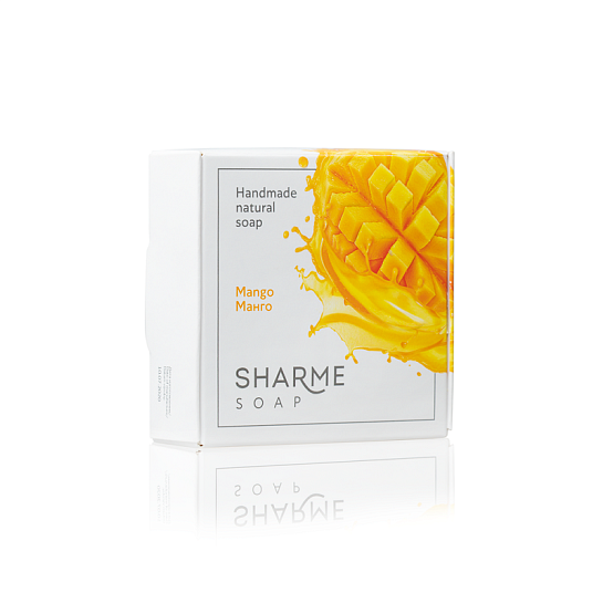 Мыло ручной работы SHARME SOAP, натуральное, манго, 80 г.