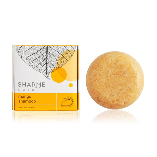 Увлажняющий твердый шампунь с маслом манго Sharme Hair Mango, 50 г