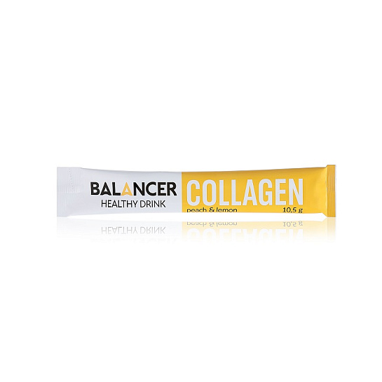Напиток с коллагеном Balancer Collagen, вкус «Персик - лимон», 10 стиков