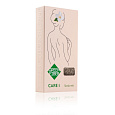 Двухсторонняя мочалка-скраб для ванны и душа Green Fiber CARE 5, варежка серая