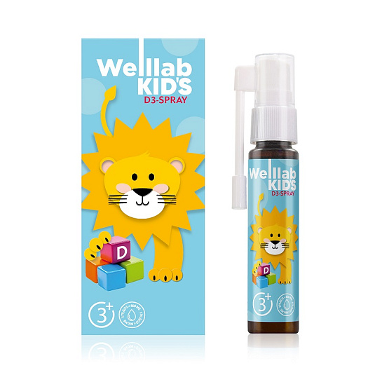 Спрей WELLLAB KIDS — источник витамина  D3, 23,8 мл
