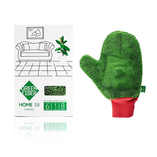Варежка для уборки Твист Green Fiber HOME S9
