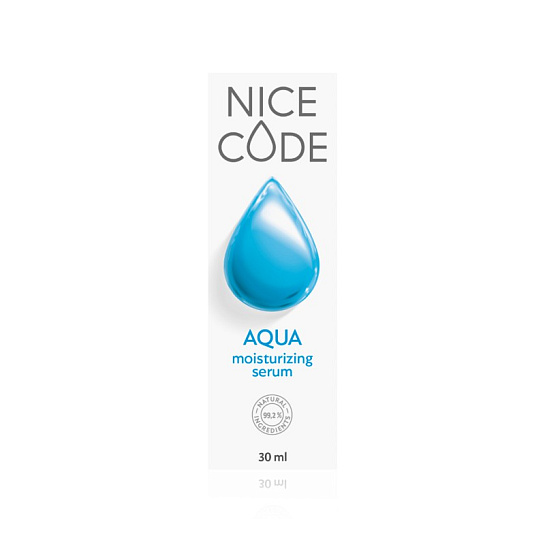 AQUA NICE CODE натуральная сыворотка для лица увлажняющая, 30 мл