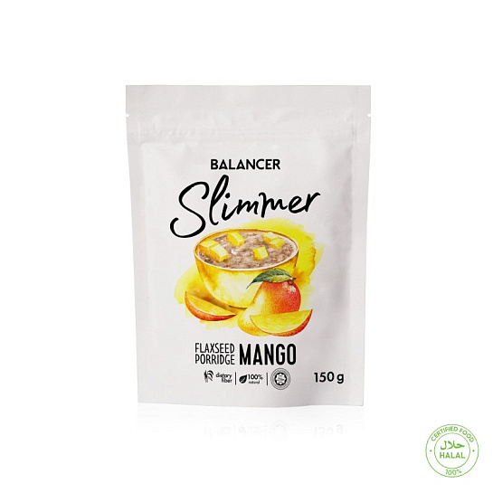 Натуральная каша из льна с кусочками вяленого манго BALANCER Slimmer, 150 г