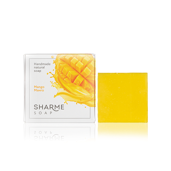 Мыло ручной работы SHARME SOAP, натуральное, манго, 80 г.