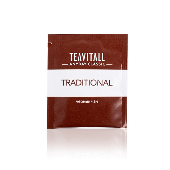 Черный чай классический TEAVITALL «Традиционный», 38 фильтр-пакетов