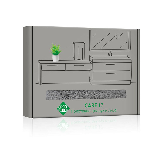 Полотенце 50*70 см для рук и лица Green Fiber, серое