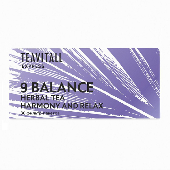 Напиток чайный с мятой и пустырником успокаивающий Express Balance 9, 30 фильтр-пакетов