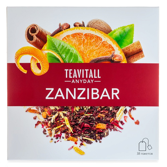 Напиток чайный с корицей и апельсином «Zanzibar», 38 фильтр-пакетов