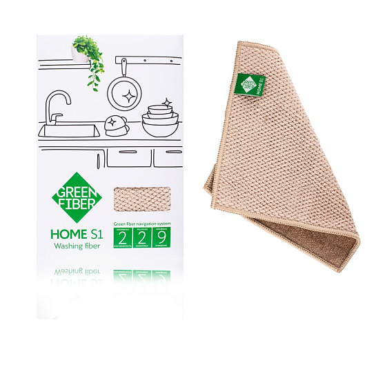 Бежевый файбер для посуды Green Fiber HOME S1