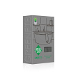 Двухсторонняя мочалка-скраб Green Fiber CARE 20, серая, длина 58 см