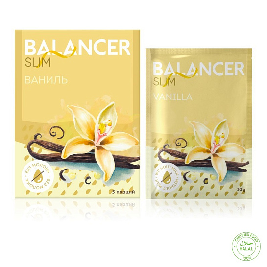 Коктейль со вкусом ванили BALANCER SLIM, 5 саше