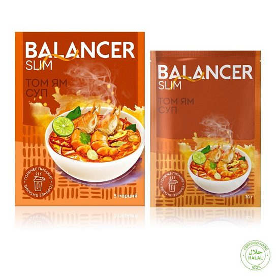 Коктейль со вкусом тайского супа Том Ям BALANCER SLIM, 5 саше