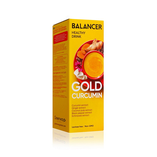 Напиток BALANCER GOLD CURCUMIN с куркумином для поддержки иммунитета, 10 стиков