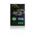 Файбер для сухой уборки авто — автополотенце Green Fiber AUTO A5, серый/голубой