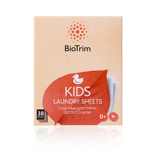 Пластины BioTrim KIDS для машинной и ручной стирки детских вещей, 38 шт