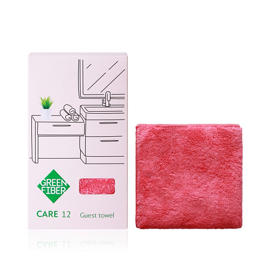 Полотенце 33*33 см Green Fiber, коралловое